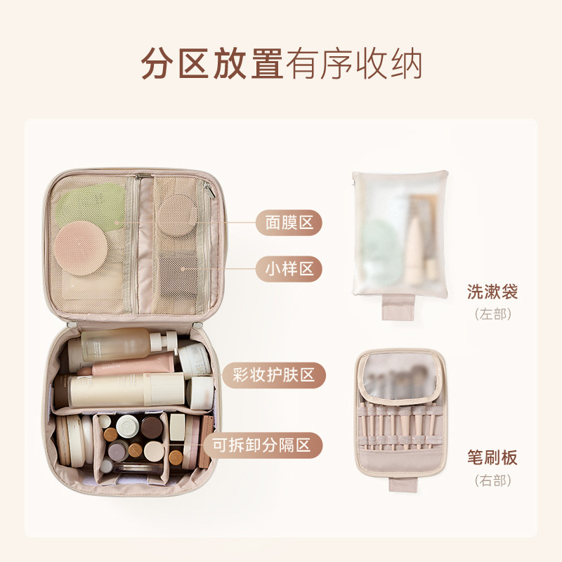 化妆包女2026新款便携化妆箱旅行化妆刷袋大容量化妆品收纳包高端,淘宝优惠券,粉丝福利购,淘宝优惠卷