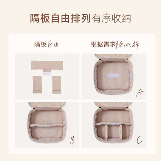 Large capacity portable travel makeup box