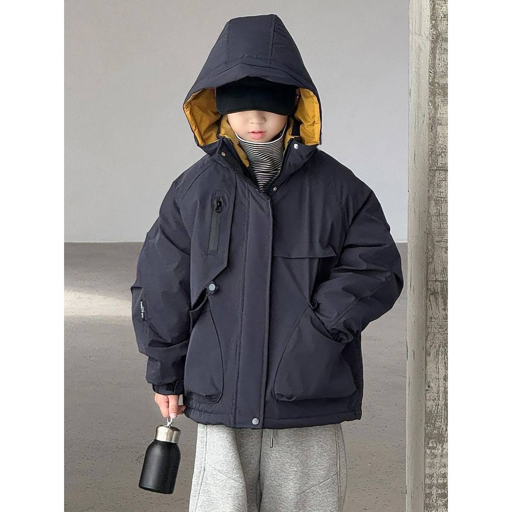 专柜品牌男童冬季棉衣2025新款工装派克男女童加厚连帽中大童冲锋,淘宝优惠券,粉丝福利购,淘宝优惠卷