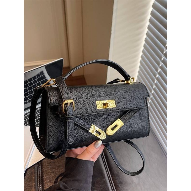 专柜品牌时尚锁扣小方包新款手提包迷你美拉德凯莉包高级感小众手,淘宝优惠券,粉丝福利购,淘宝优惠卷