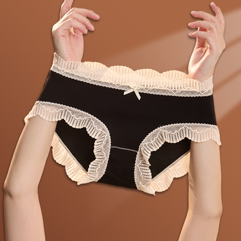 红色内裤女士纯棉抗菌裆本命年夏季薄款2023新款蕾丝性感女生短裤,淘宝优惠券,粉丝福利购,淘宝优惠卷