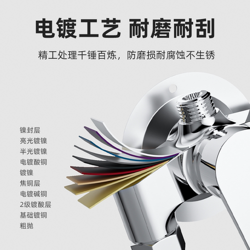 全铜太阳能专用混水阀带上水阀门老式明装淋浴热水器混合阀带开关 - 图1