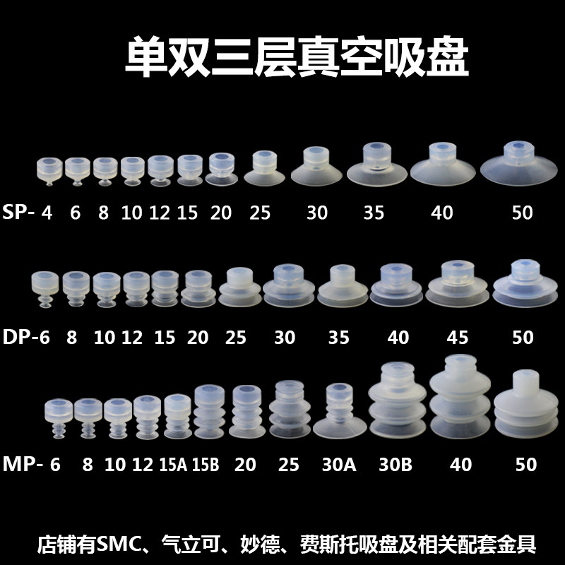 天行机械手大头真空吸盘工业硅胶耐高温吸嘴气动配件SP/DP/MP系列,淘宝优惠券,粉丝福利购,淘宝优惠卷