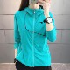 ແມ່ຍິງປ້ອງກັນແສງແດດ windbreaker ice silk stretch ເສື້ອກິລາກາງແຈ້ງ