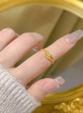 小灵蛇复古简约戒指送礼物