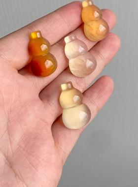 纯天然冰透玉髓葫芦吊坠高冰福禄挂件项链高冰白玉髓挂坠平安如意