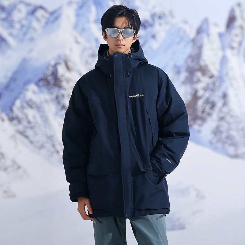 Montbell日本户外男800蓬羽绒大衣GTX加厚保暖探险鹅绒羽绒服