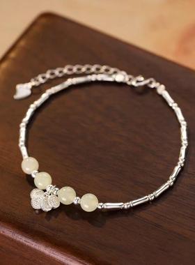 2026新款不规格碎银手链女轻奢新中式财源滚滚小众设计闺蜜手镯送