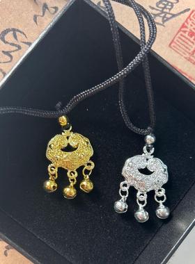 2026热销中国风如意平安锁项链女款高颜值小众设计手工编织项链