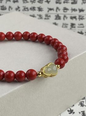 2026朱砂红砂手串本命年单圈手链素圈葫芦男女款百搭礼物工厂