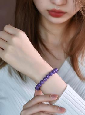 2026紫色系紫云母手串礼物节日配饰浪漫手饰纯色搭配民族风紫云母