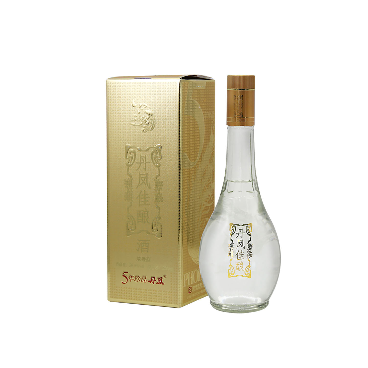 厦门金丹凤佳酿39.5度浓香型白酒500ml/瓶纯粮食高粱酒1斤礼盒装