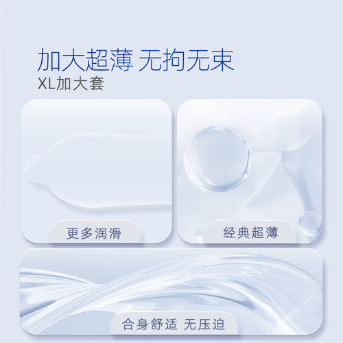 名流避孕套大号安全套56mm超薄55mm加大码60mm男用58开心持久套子 - 图1