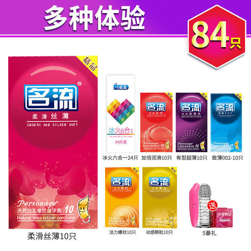Préservatifs texturés Mingliu, pack assorti detail 8