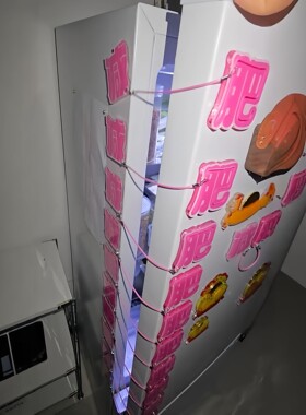 减肥冰箱贴亚克力磁吸贴冰箱门锁磁力扣防偷吃自律励志装饰贴摆件