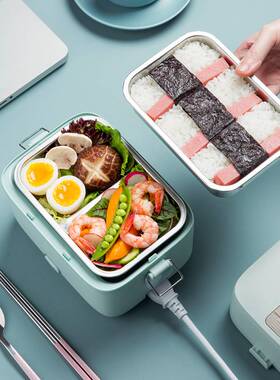 官方Bear/小熊DFH-B12E1电热饭盒上班族便携可插电加热蒸煮不锈钢