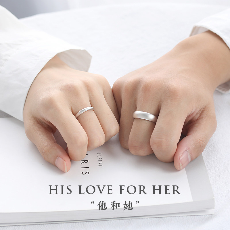 饰悟原创设计小众素圈纯银订婚戒指 饰悟戒指/指环