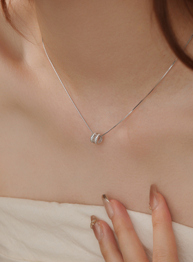 饰悟S925纯银小蛮腰女款锁骨链