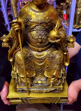 黄铜精工王母娘娘铜像高约65厘米西王母瑶池金母天尊