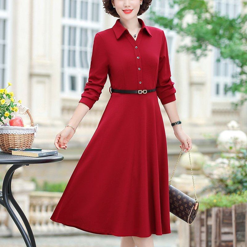 妈妈礼服高贵嫁女儿洋气婆婆连衣裙 恰时光中老年女装