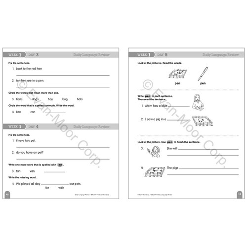 Evan-Moor Daily Language Review Grade 1-8 SE 每日练习系列 语言复习 无答案作业本 美国加州教辅 evanmoor - 图1