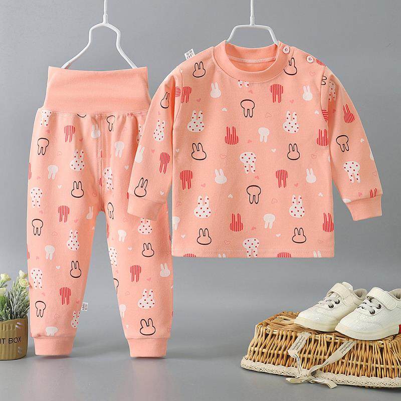 包邮婴儿内衣高腰护肚女婴男童全棉打底裤儿童秋衣裤宝宝彩棉套装,淘宝优惠券,粉丝福利购,淘宝优惠卷