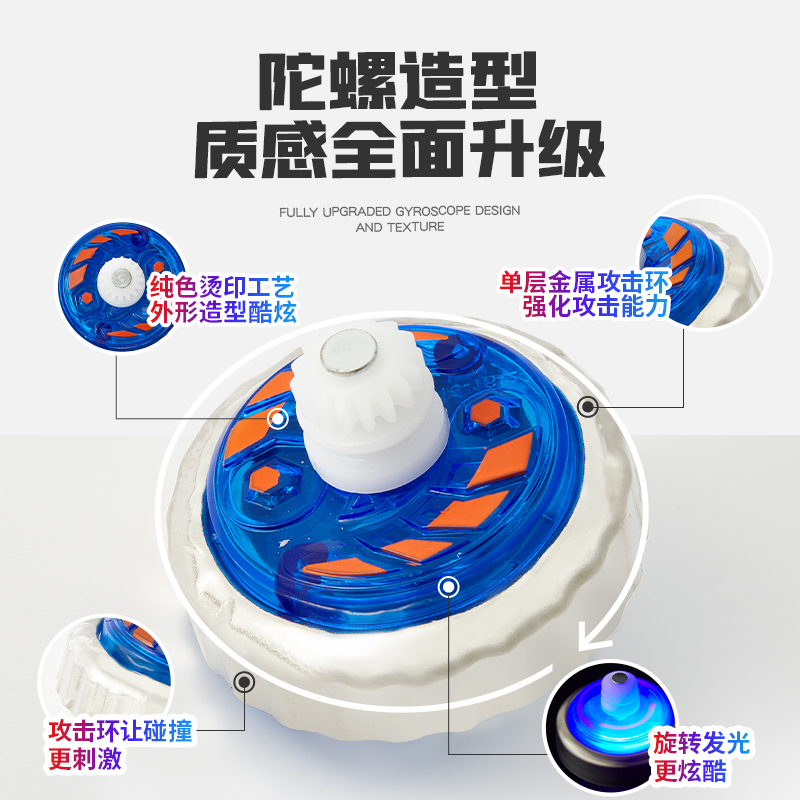 陀螺玩具儿童男女孩小学生旋转发光炫彩魔幻爆旋战斗盘陀螺枪玩具,淘宝优惠券,粉丝福利购,淘宝优惠卷