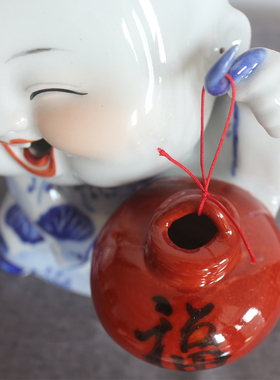 新中式风卧室桌面软装陶瓷娃娃