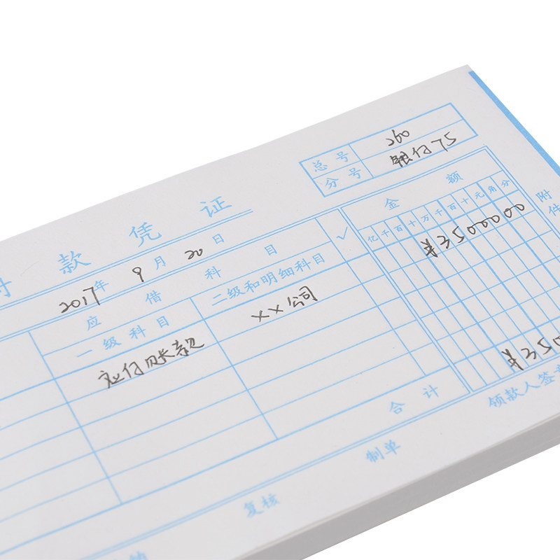 立信付款凭证纸48k记账报销单通用会计手写付款凭证单据100张/本 5本/包 120-48财务用品48开单联付款凭证,淘宝优惠券,粉丝福利购,淘宝优惠卷