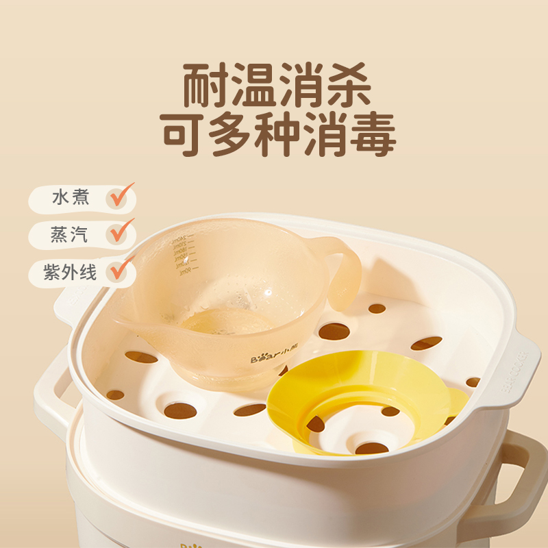 小熊宝宝鹰嘴辅食碗初生婴儿专用喝汤硅胶吸盘喂奶米糊粉儿童餐具