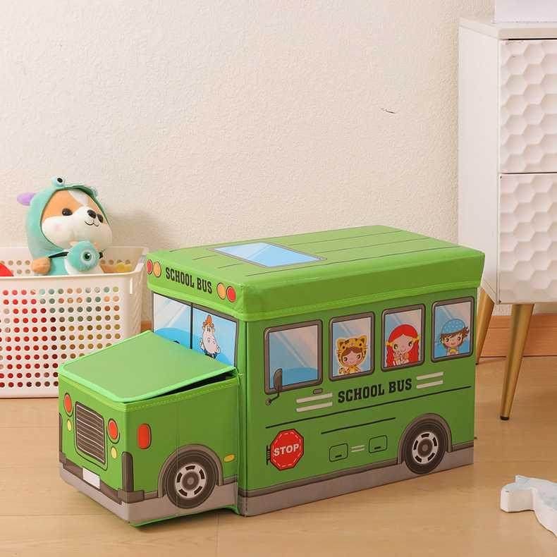 卡通汽车收纳盒折叠收纳凳儿童书本零食整理1170,淘宝优惠券,粉丝福利购,淘宝优惠卷