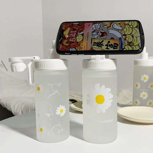 Стеклянная свежая высококачественная трендовая трубочка со стаканом для школьников