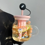 Стеклянный высококачественный летний вместительный и большой чай со стаканом, стакан