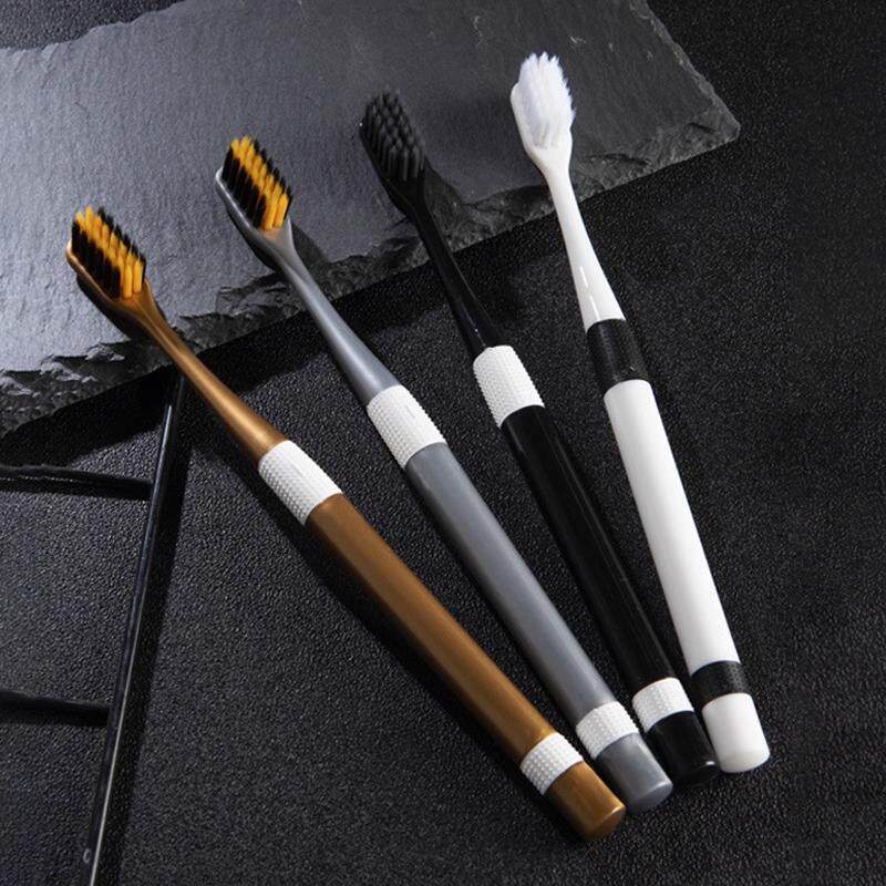 Set of minimalist toothbrushes with bamboo charcoal, availab - 图1
