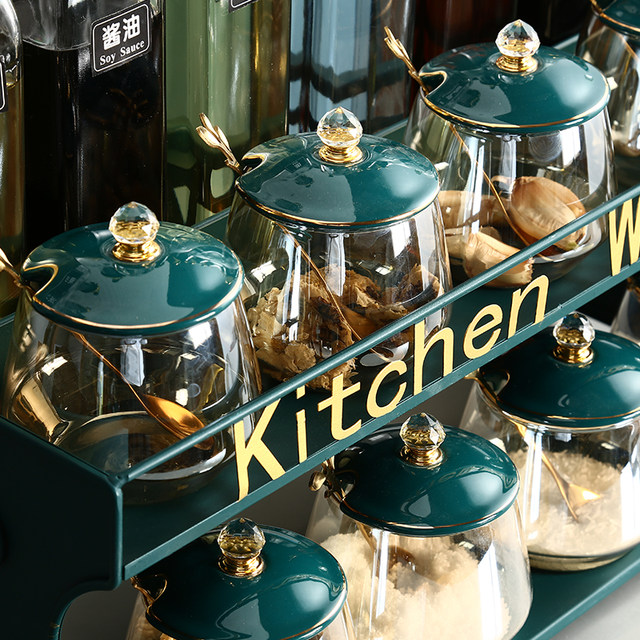 Light luxury light luxury set glass seasoning oil bottle kitchen