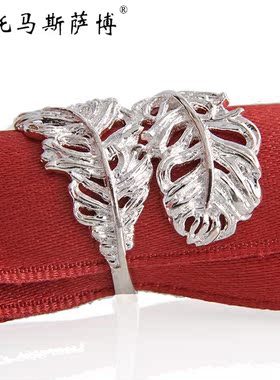 托马斯萨博羽毛首饰品银戒指