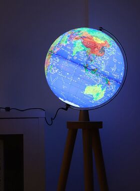 42cm高清地球仪复古超大号45cm浮雕地球仪摆件办公室书房客厅装饰