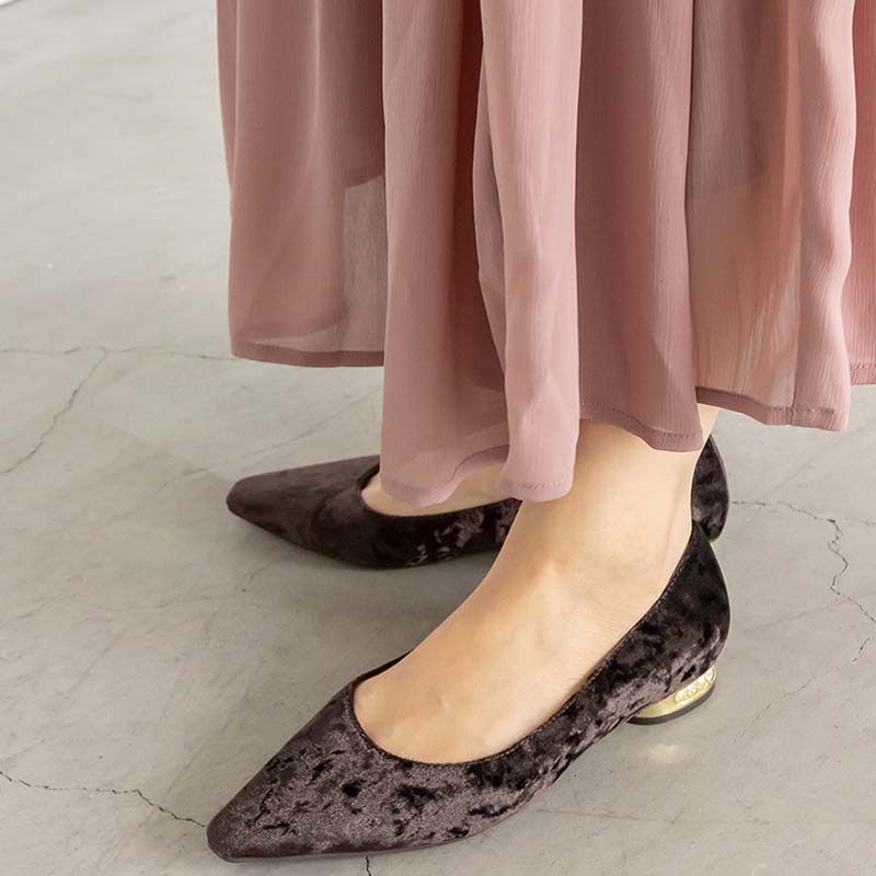 RANDA 夏季新款高级绒面低跟尖头平底优雅时尚女士单鞋 PP11512,淘宝优惠券,粉丝福利购,淘宝优惠卷