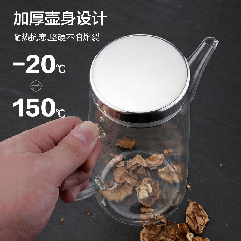 超邦玻璃油壶防漏油瓶厨房家用神器欧式酱油醋壶调料瓶油罐大容量