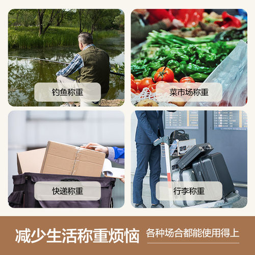 香山手提电子秤便携秤高精准度家用弹簧秤快递称买菜小型手提秤 - 图3