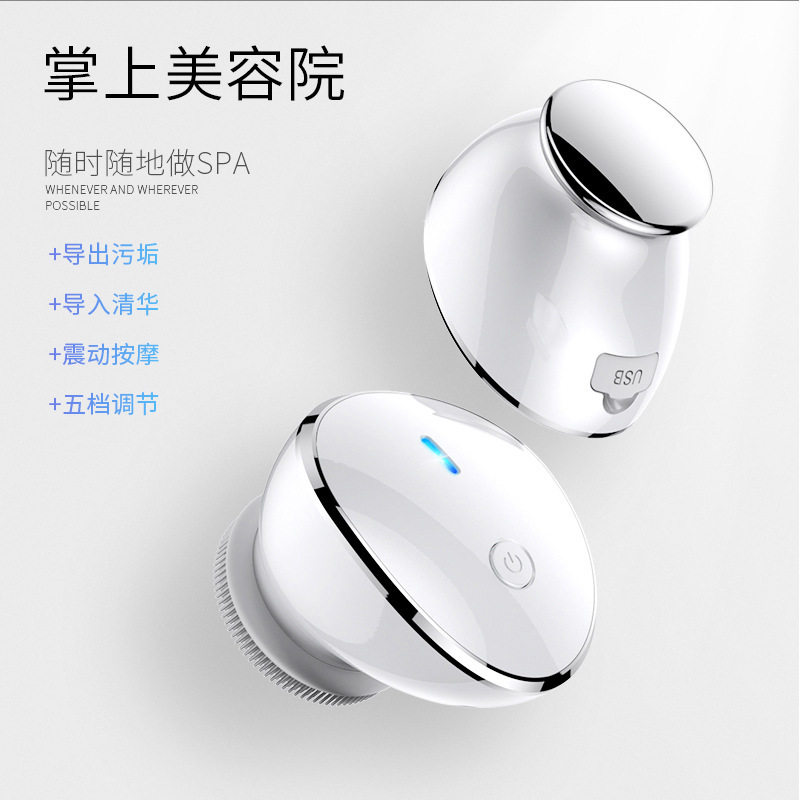 跨境洁面仪电动震动洁面刷温热导入仪毛孔清洁神器洗脸仪硅胶,淘宝优惠券,粉丝福利购,淘宝优惠卷