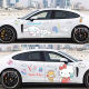 Cute Cartoon Car Sticker Car Sticker Car Scratch Blocking Sticker Kuromi Car Decorative Sticker