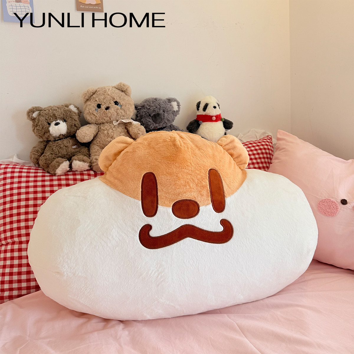 奶茶鼠床头靠枕可爱抱枕床上玩手机靠垫软沙发儿童学生宿舍大靠背,淘宝优惠券,粉丝福利购,淘宝优惠卷