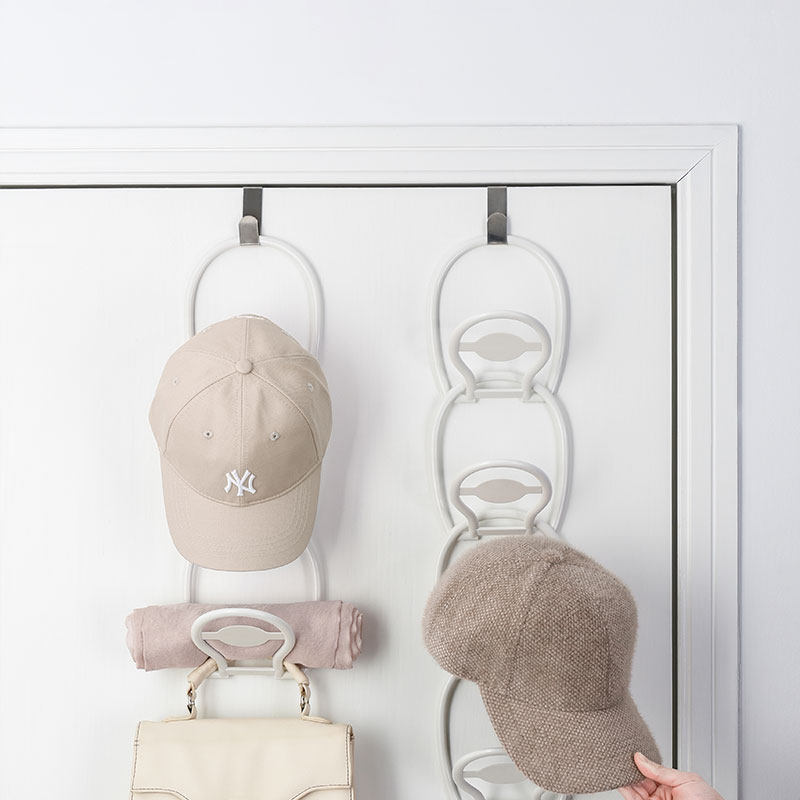 日本挂帽挂架门后帽子收纳架家用创意多功能挂钩壁挂
