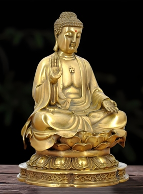 黄铜供奉中式客厅书房佛堂办公室