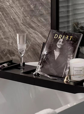 样板间卫生间网红浴缸架摆件浴室柜洗手盆软装饰品木制收纳置物架