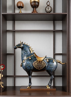黄铜唐马摆件办公室装饰开业礼物