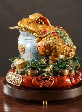 黄铜金蟾招财摆件办公室开业礼物