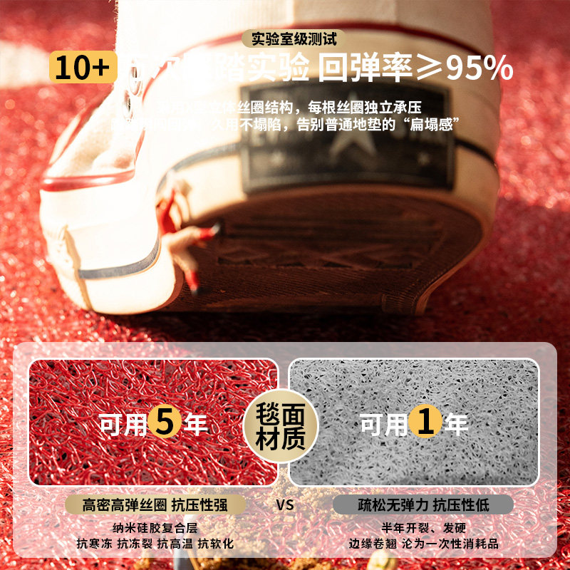 地垫入户门垫2026新款喜庆丝圈玄关进门家用防滑耐脏可擦洗蹭脚垫,淘宝优惠券,粉丝福利购,淘宝优惠卷