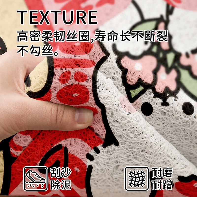 红色喜庆入户门地垫进门脚垫家用玄关地毯防滑耐磨耐脏可裁剪门垫,淘宝优惠券,粉丝福利购,淘宝优惠卷